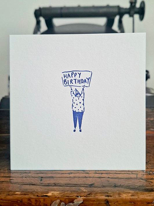 Happy Birthday Letterpress Greetings Card