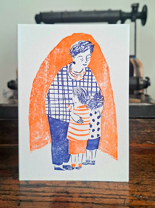 Hug Letterpress Greetings Card